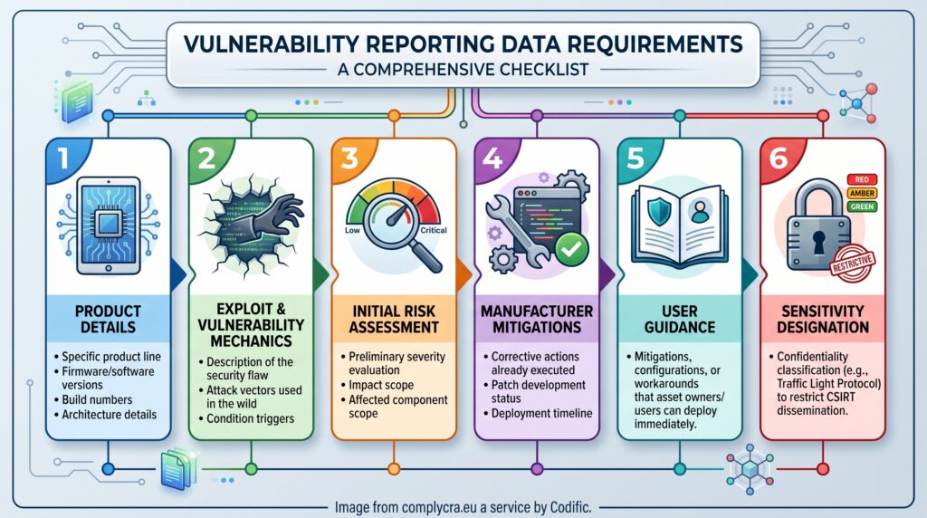 Checklist vulnerability data requierements.