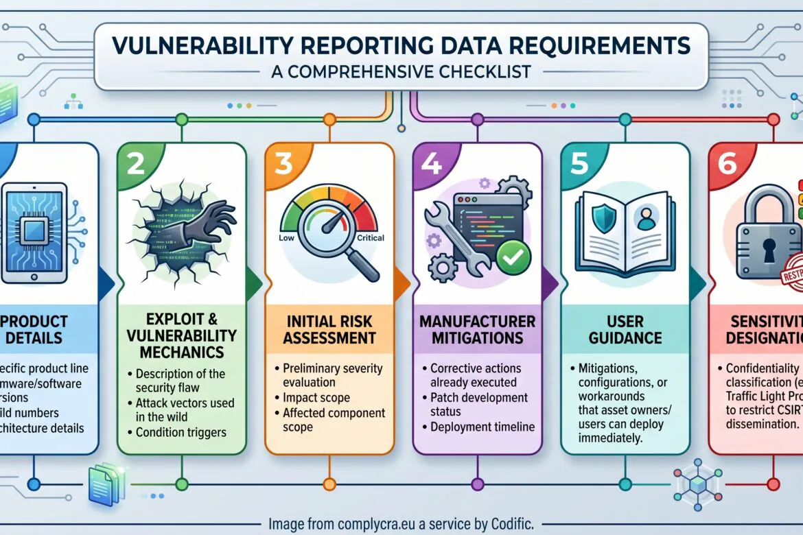 Checklist vulnerability data requierements.